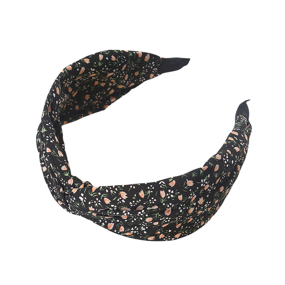 Wholesale Retro Cross Knot Floral Wide Brim Headband